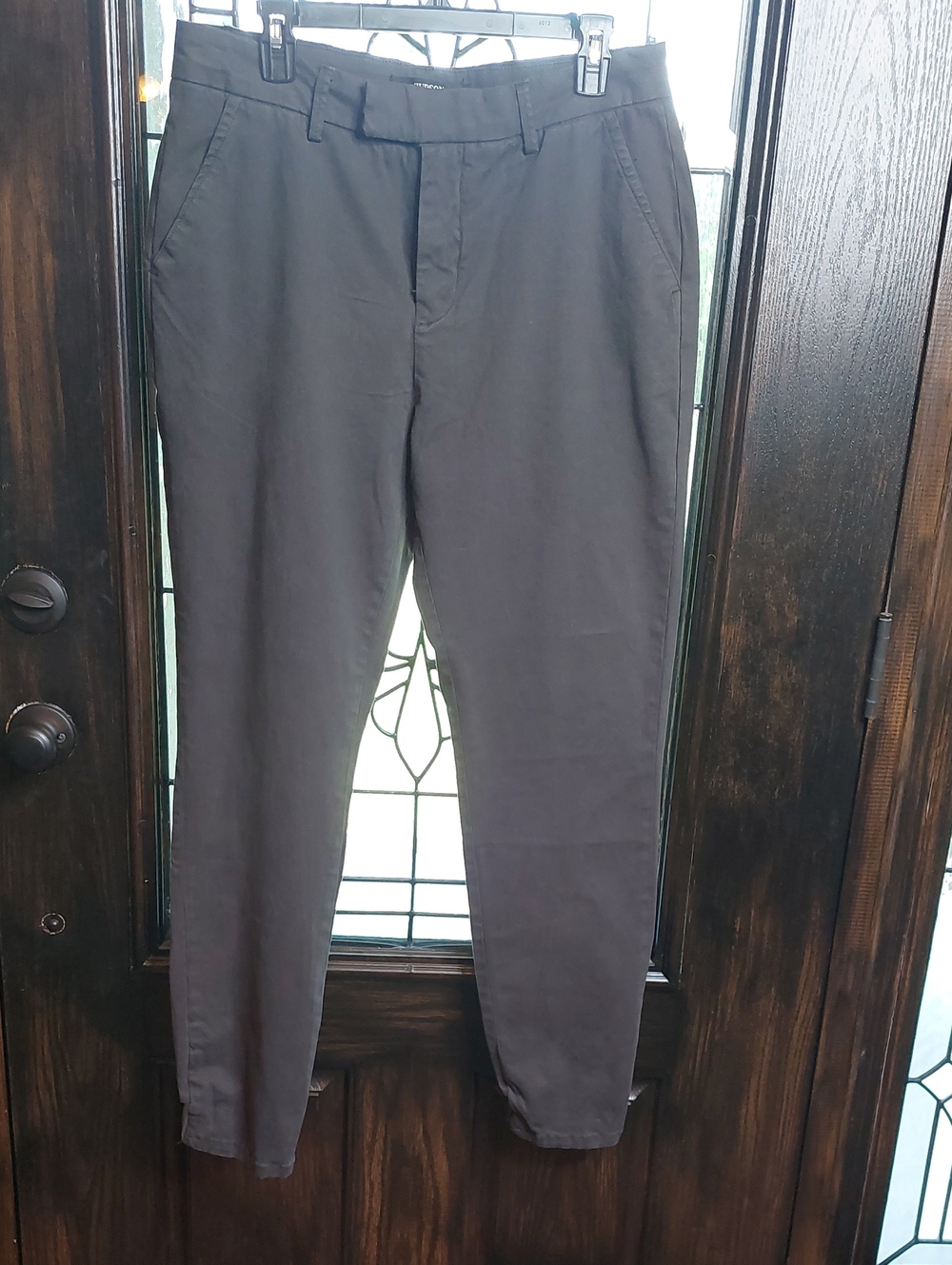 Men's Hudson Classic Straight Chino Pants - Gray Sz 30